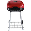 Charcoal Trolley BBQ Garden Outdoor Barbecue Cooking Grill Powder Wheel New Red