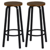 2/4/6x Bar Stools Breakfast Home Kitchen Pub Bar Chairs With Footrest MDF Metal