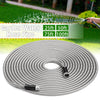 25-100ft Stainless Steel Garden Hose Flexible, Car Wash Water Pipe W/ Nozzle UK
