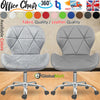 Cushioned Computer Desk Office Chair Chrome Legs Lift Swivel Small Adjustable UK
