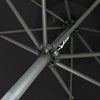 2.7M Outdoor Garden Parasol Patio Sun Shade Round Umbrella Crank Canopy Black