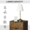 Vintage Industrial Bedside Table 2 Drawer Storage Cabinet Furniture Nightstand