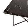 Black Marble Effect Coffee Table 80*80 cm Square MDF Sofa Side Table