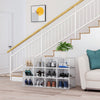 Mondeer 12 PCS Shoe Cabinet Stackable Shoe Storage Organiser Size UK 11 White