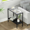 2 Tiers End Side Table Nightstand Home Organizer Holder Furniture Living Room