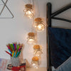 70cm Battery Power Glass Mason Jar LED Fairy Lights with Timer | Indoor Home