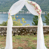 Chiffon Fabric Wedding Arch Backdrop Drape Scarf for Bridal Ceremony Party 6M