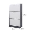 Designs 3 Drawer Shoe Storage Cupboard Cabinet Rack Grey & White + Warranty