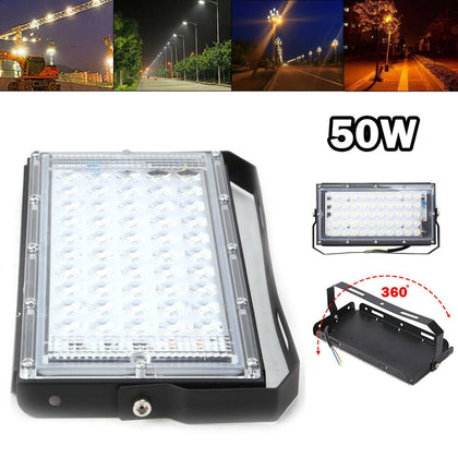 50W LED Security Floodlight Flood Lights Indoor Outdoor Garden Waterproof Lamp