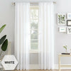 Pair (2 Panels) Of Voile Slot Top Net Curtains Plain Window Curtain Home Decor