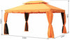 Large Gazebo 4x3 Orange Patio Tent Waterproof Garden Marquee Outdoor Shelter