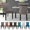 Set of 2 Velvet Dining Chair with Knocker/Ring Back Dining Room Kitchen Chairs