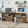 Computer Desk 2 Drawers Writing Table Home Office Workstation Study Desk