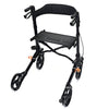 Folding Rollator Walker Aluminium Walking Mobility Aid Lightweight With 4 Wheels