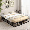 King Size Bed Frame Metal Mattress Foundation Platform Bed Frame Slat Support