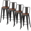 Industrial Style Metal High Table Kitchen Breakfast Bar Bistro Stools Optional