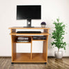 Wood Computer Desk Drawer Shelf Keyboard Tray Corner PC Table Laptop Home Office