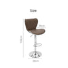 2pcs Bar Stools Faux Leather Kitchen Breakfast Barstools Dark Brown Lift Swivel