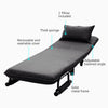 Fold Out Sofa Bed Armchair Recliner Guest Single Sleeper Lounge Chair Adjustable