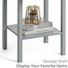 Bedside Table Pair Bedroom Cabinet Nightstand With Drawer & Shelf Christow