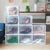 12x Clear Shoe Box Footwear Storage Case Plastic Stackable Shoes Display Boxes