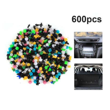 600X Car Rivets Set Car Plastic Trim Door Panel Retainer Clips Rivet Fastener
