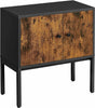 Industrial Side Cabinet Slim Vintage Sideboard Bedside Storage Cupboard Small