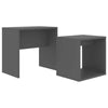 Coffee Table Set Chipboard Accent Side Nesting Tables Grey