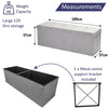 Ottoman Storage Box Large Folding Seat Bedroom Living Room Grey Black Beige