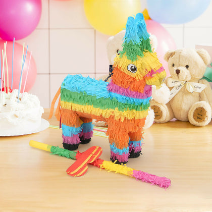 Donkey Pinata Buster Stick Blindfold Set Game Toy Party Birthday Kids UK