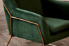 Vintage Danish Armchair Modern Room Seat Velvet Fabric Chair Retro Metal Lounge