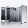 LED Bathroom Mirror Cabinet with Demister Socket 3 Color Light Dimmable 1000x600
