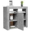 Sideboard Console Table Cabinet Cupboard RGB LED Lights Shelves Concrete Grey