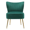 Upholstered Oyster Scalloped Wing Back Woollike/Velvet Armchair Chair Sofa Seat