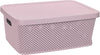 Small Large Plastic Storage Box with Lid Kitchen Home Office Basket Container