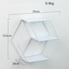 Hexagon Metal Wall Shelves Storage Display Shelf Home Office DIY Show UK