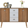 Modern Sideboard Buffet 2 Doors 3 Drawers Storage Cabinet Cupboard White Home