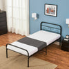 Austin Metal Bed Frame 3ft Single Size Solid Bedstead Base Headboard Black