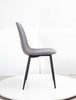Grey Fabric Dining Chair with Black Legs Living Room Dining Room Lounge Chair