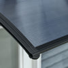 Door Canopy Awning Outdoor Window Rain Shelter Door Porch 100 x 80cm Black