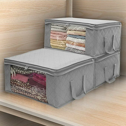 Large Foldable Box Fabric Clothes Bedding Toys Storage Bag Chest Organizer Tidy