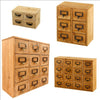 Rustic Drawers Small Chest Office Desk Trinket Box Cabinet Wooden Storage Unit