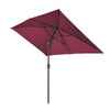 3x2m Garden Parasol Sun Shade Patio Outdoor Umbrella Rectangular Wine Aluminium