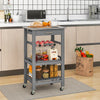 Rolling Kitchen Storage Trolley Cart Cupboard Island Stainless Steel Counter Top