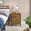 Bedside Table,Metal-Framed Storage Table with 2 Drawers for Bedroom/Living Room