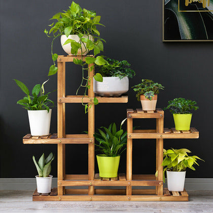 Wooden Plant Flower Pot Display Holder Stand Shelf Storage Rack Outdoor Indoor