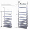 60 SHOE RACK 10 TIER STORAGE ORGANISER STAND SHELF PAIRS TRAINERS COMPACT SPACE