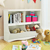 Kids White Storage Cubby Children Books Toys Organiser Wood Bins Scrapbooks Fun
