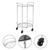 Industrial Drinks Trolley Glass & Metal Cart Vintage Serving Shelf Kitchen Table