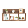 Eco-friendly Pine Wood Open Cube Shelf Living Room Wall Mount Cubby Storage Rack